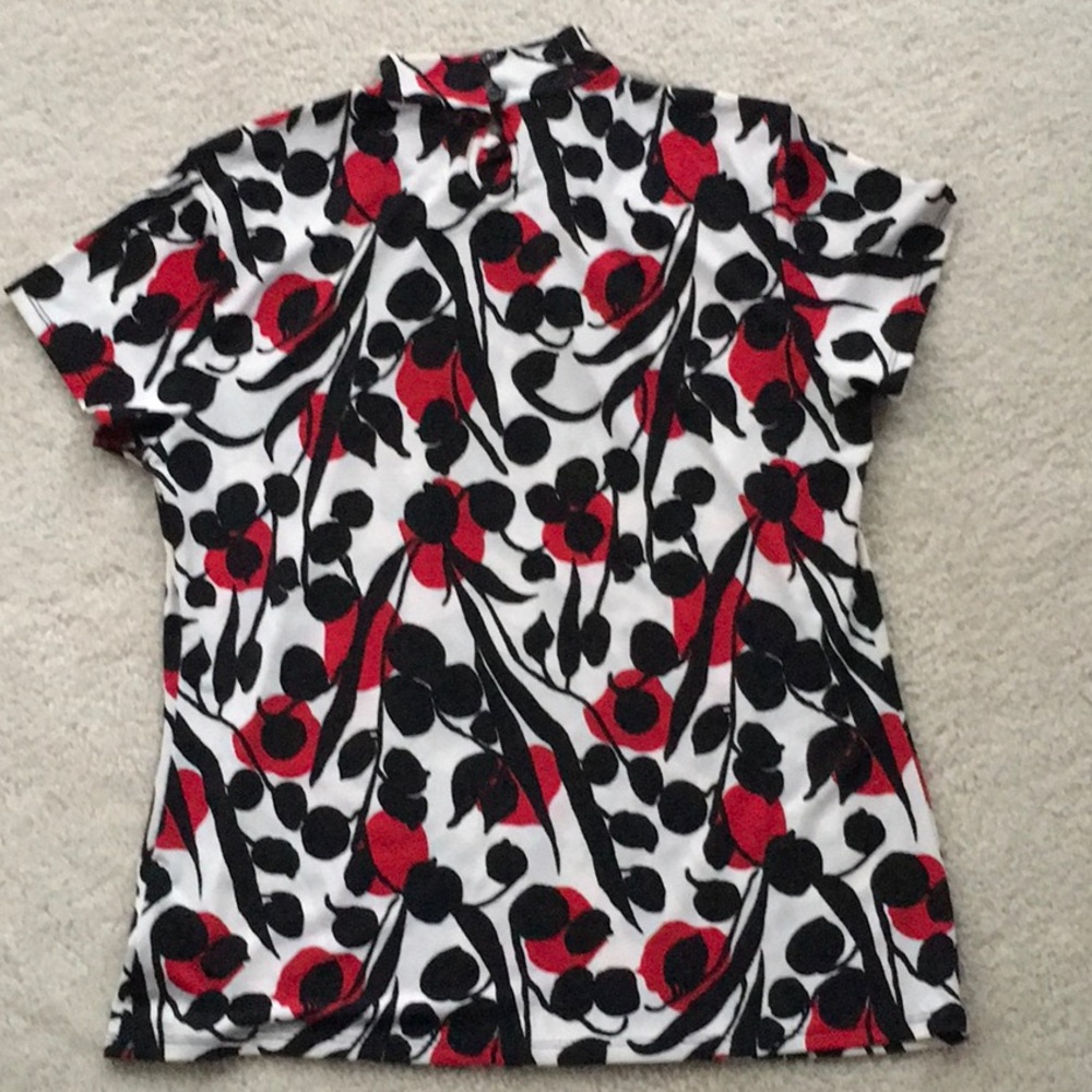 Style & Co. - White, Red and Black Blouse
